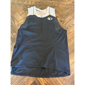 Pearl Izumi Elite Sleeveless Biking Cycling Tank Top Women Large Black White
